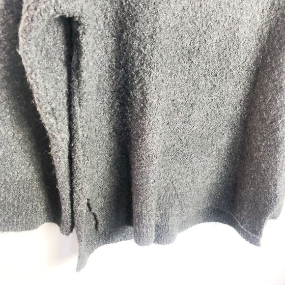 Anthropologie V Neck Pullover Fuzzy Knit Oversized Sweater Gray XS Womens - Picture 4 of 9